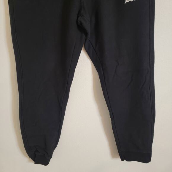 Viva La Bonita VLB Sz Large Black Sweat Pants Pockets GUC Elastic Waist Grunge - Picture 7 of 13